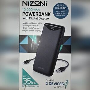 Black Power Bank with Digital Display
